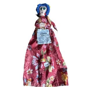 Vtg Hallmark Maxine Plastic Hawaiian Grocery Bag Holder Dispenser Handmade NEW